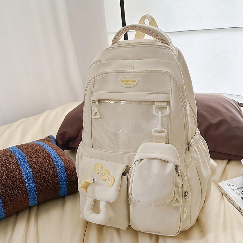 Color Block Junior High School Student Schoolbag Women's Large Capacity Travel Backpack Student Backpack