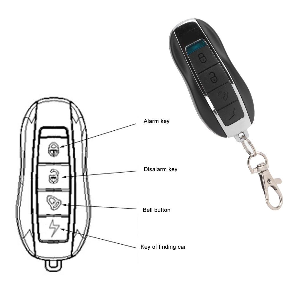 Loud Siren Anti Theft Alarm Remote Control Bicycle Alarm Compact Security Alarm For Motorcycle