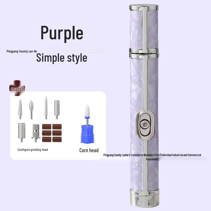 Portable Rechargeable Nail Grinder & Manicure Set for Polishing, Dead Skin Removal, and Nail Repair