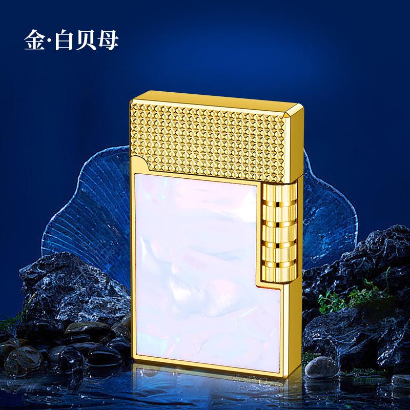 New Kalucai Shell Self-igniting Lighter Side Slide Wheel Self-Inflating High-End Retro Gift for Boyfriend