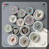 Leather Heart-Shaped Magnetic Phone Holder & Mirror with Finger Ring