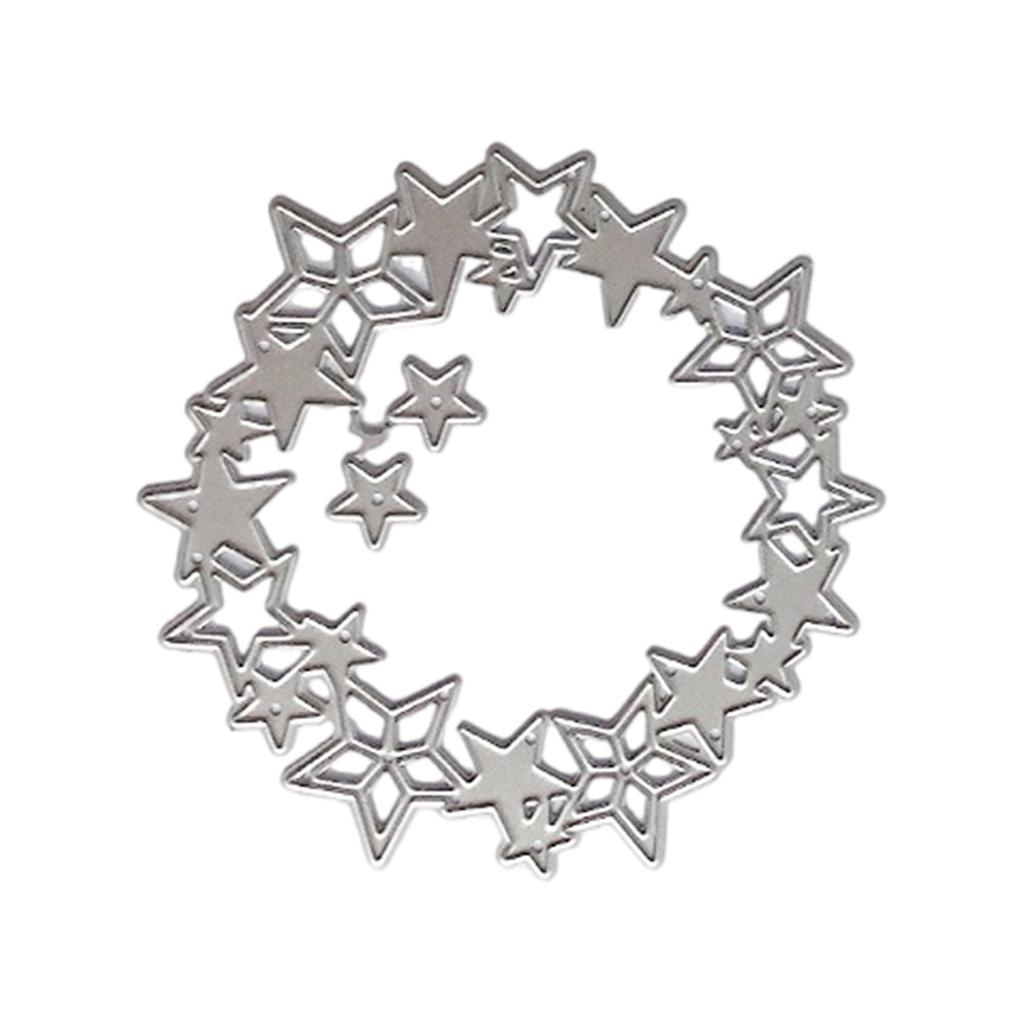 Circle Star Frame Cutting Dies Metal Die Cuts Embossing Molds Star Cuts Stencils for Scrapbooking Album Card Decoration