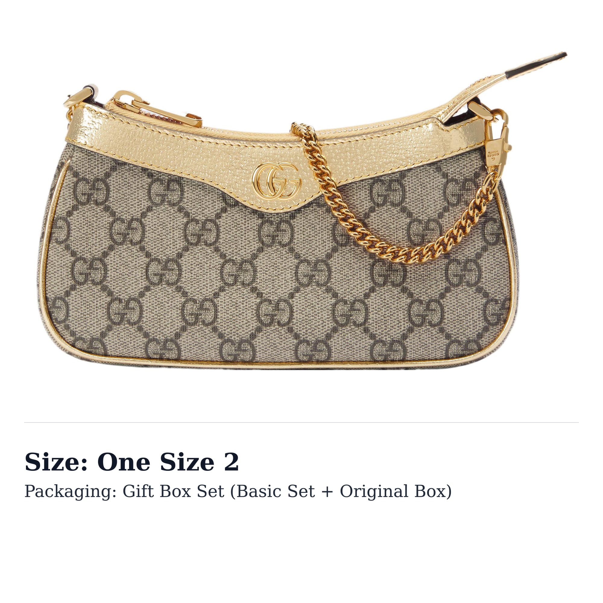 GUCCI Ophidia Canvas With Leather Finish