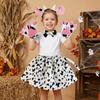 Giraffe Skirt Headband Bow Children Short Dress  Themed Carnival Event
