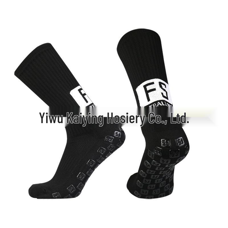 

Профессиональные носки до середины икры с антискользящим силиконом для футбольных тренировок One Size чёрный