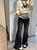 Women's Summer Ins Style Denim Bell Bottom Pants - Dark, Trendy High Street Niche Design