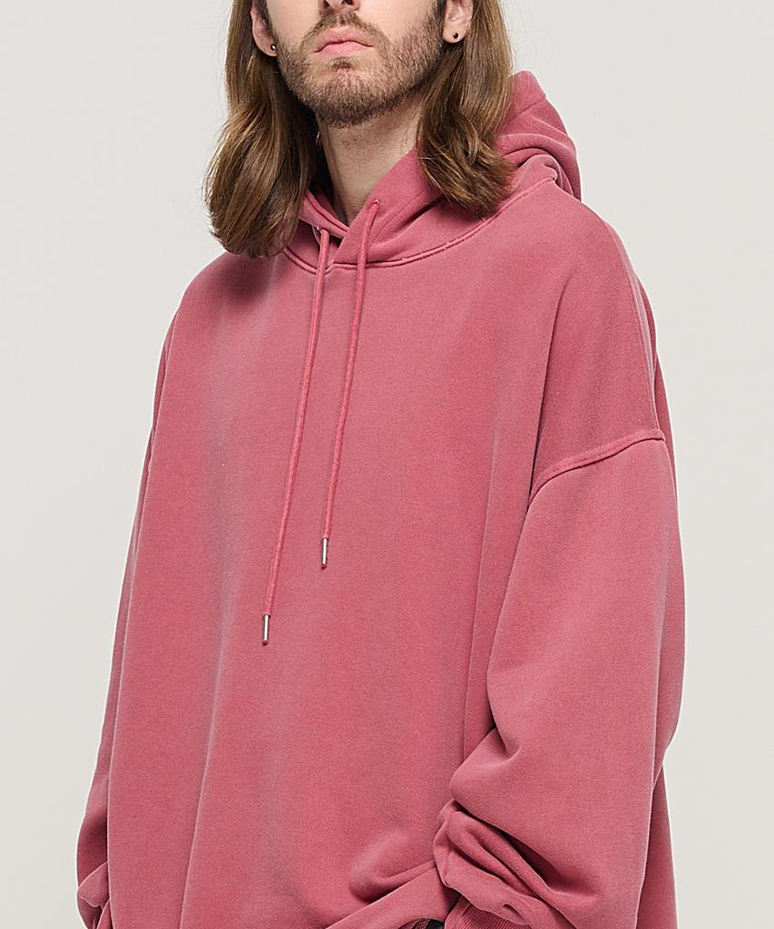 PIGMENT Washed Hoodie (Red)