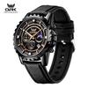 OPK 6085 Brand Fashion Men's Watches Luxury Silicone Strap Waterproof Original Business Quartz Watch Man