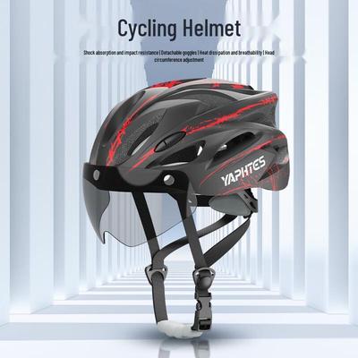 Yaphtes Nationaler Standard Fahrradhelm mit magnetischem Visier