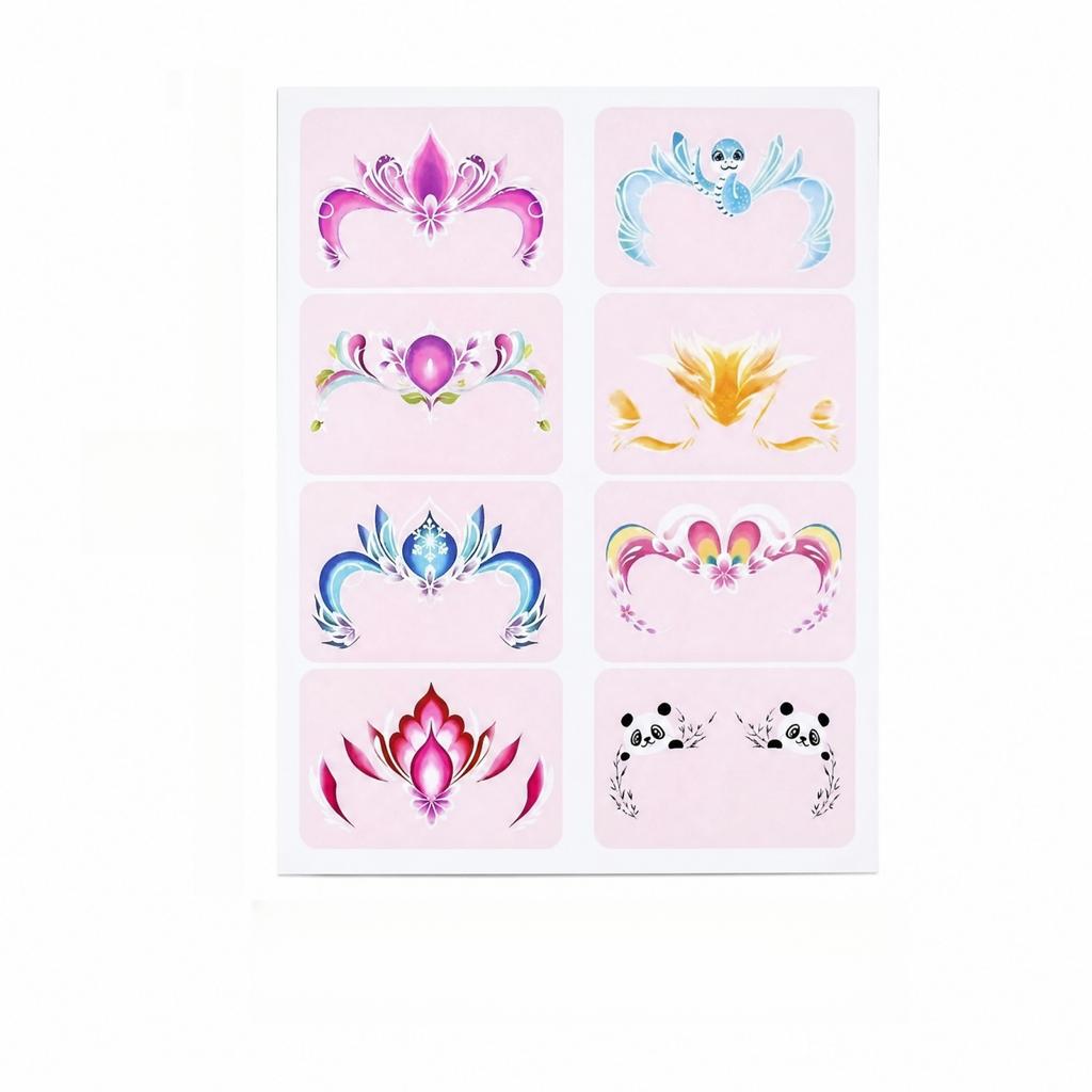 Kids Forehead Stickers for Festival Performance - Face Decals for Children's Dress Up Makeup