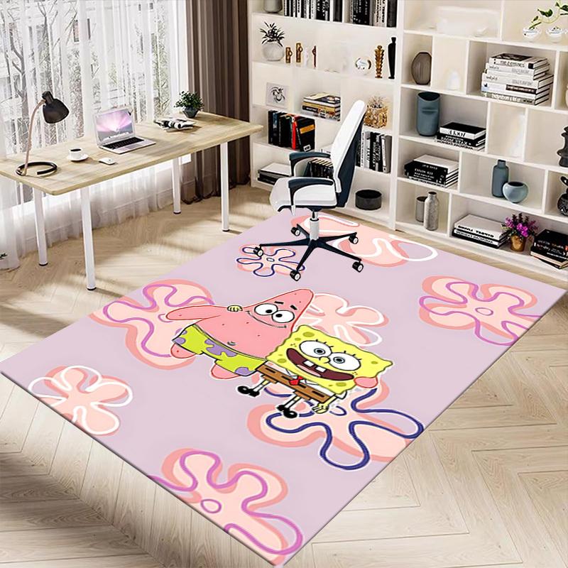 1 ST Spongebob Vierkante Broek Tapijt Ultra Zacht, Dik & Absorberend, Antislip Machine Wasbaar Mat voor Entree