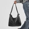 Genuine Leather Large Capacity Trendy New Korean Style Trendy and Fashionable Solid Color Casual Commuter One Shoulder Tote Bag Women's Bag