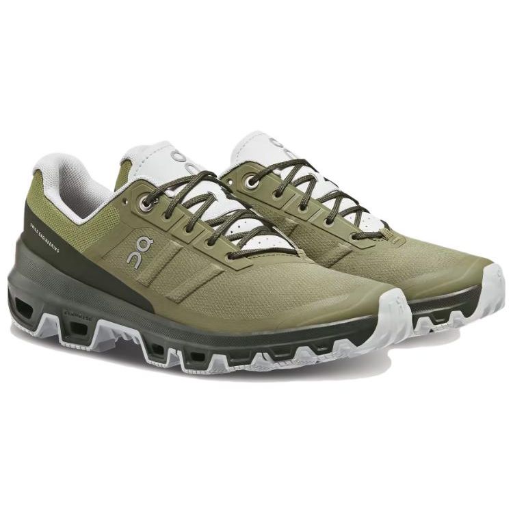 On Cloudventure Cushiing N-Slip Durable Low-Top Running Shoes Women running shoes Green Black 32-98267