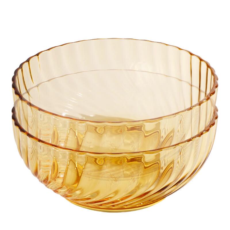 VISIONS Corning Amber Borosilicate Glass 8-inch Soup Bowl Set, 2-Piece
