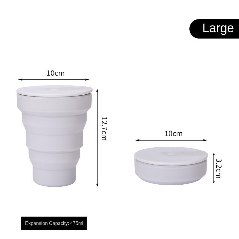 Updated Foldable Lightweight Silicone Coffee Cup Food Grade Drink Cup Mouthwash Silicone Cup for Water