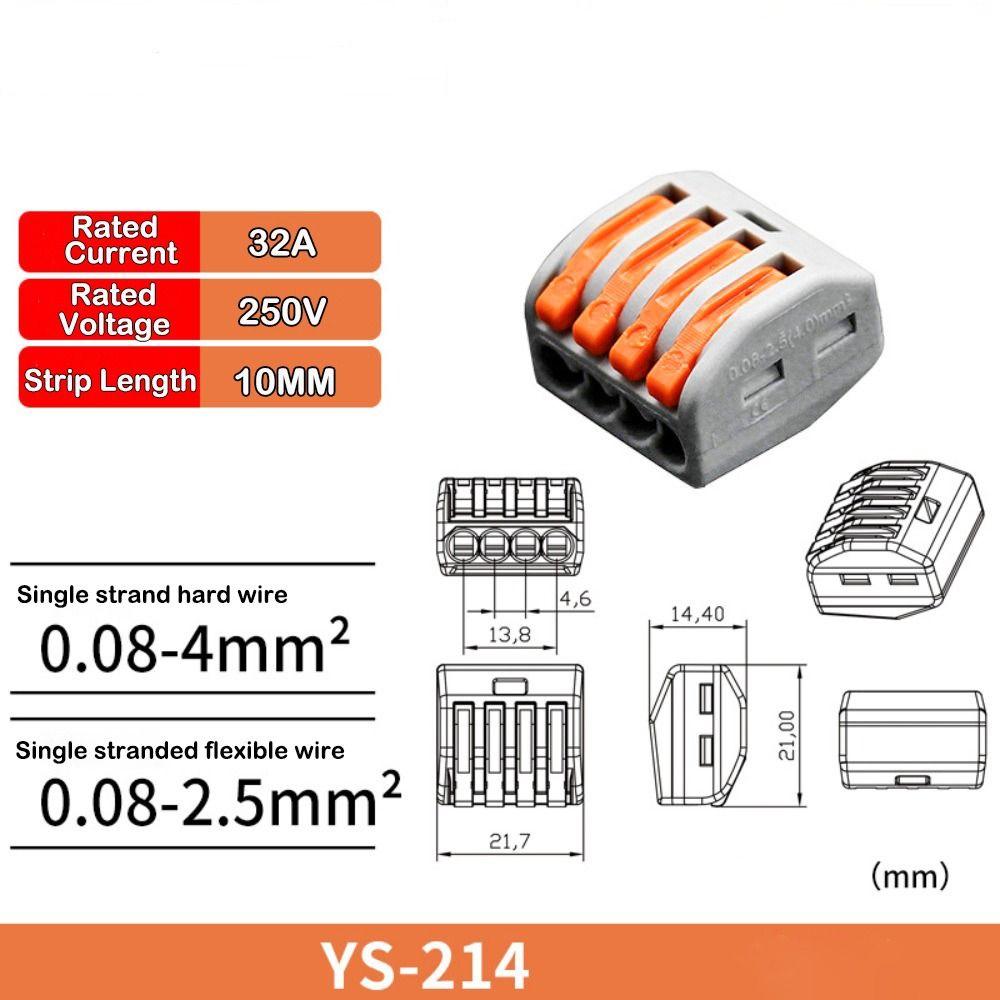Universell hurtigrekkeklemme Mini Compact Elektriske koblinger Elektriske