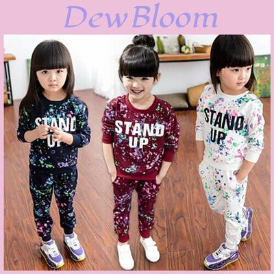 Comfortable Cotton Toddler Kids Baby Girls T-shirt Tops Dress And Long Pants Set