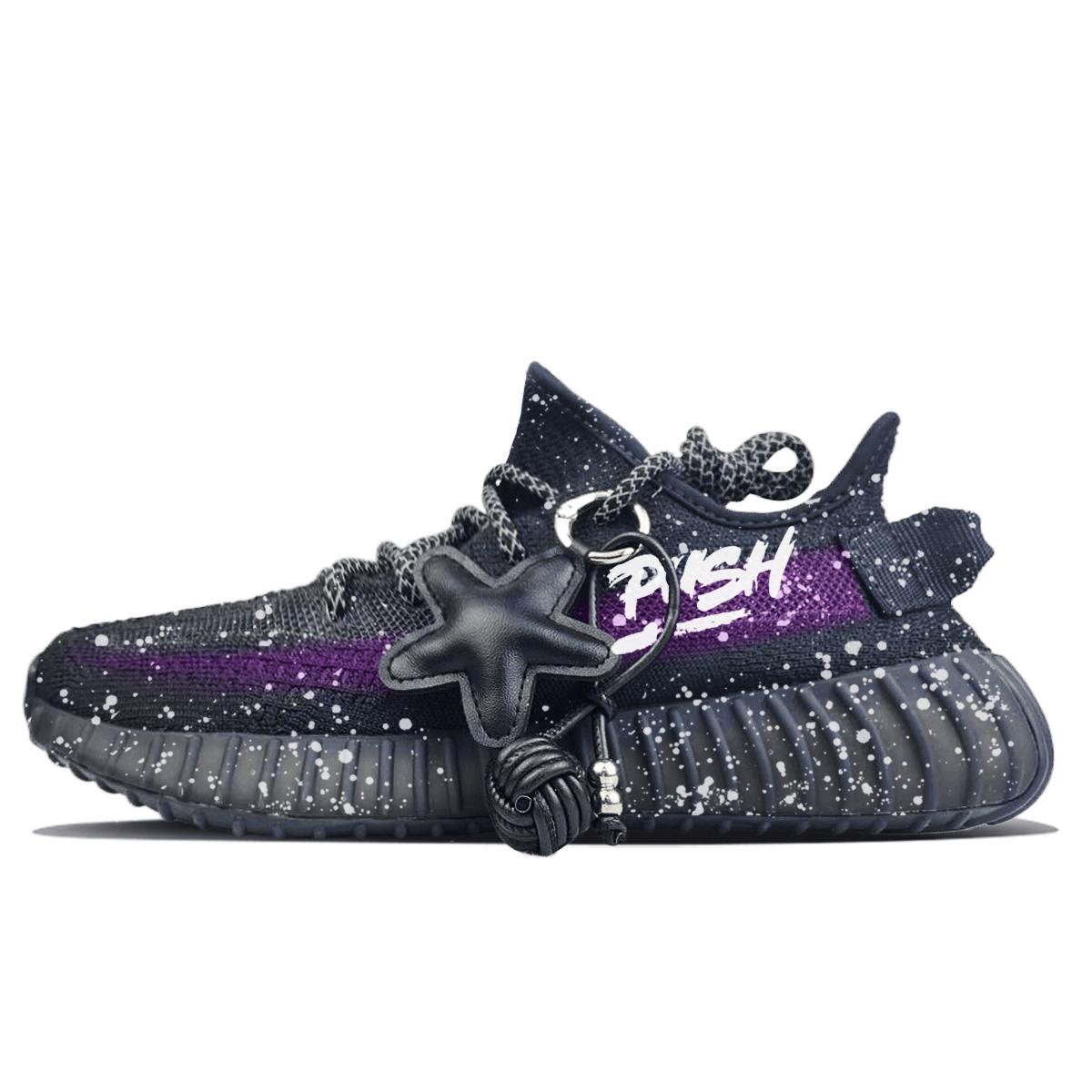 

Adidas Originals Yeezy Boost 350 V2 Slip Resistant Low top Casual Shoes Unisex Black Purple HQ4540(Team401-) 38