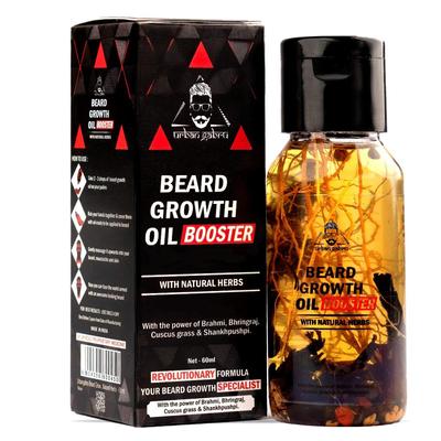 UrbanGabru Beard Booster Growth Oil for Men | Enriched with Natural Herbs & Jadibuti (60 Ml)| Fills Patchy Beard | For Thicker & Longer Beard