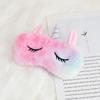 Adorable Unicorn Ear Plush Eye Mask with Rabbit Fur for Sleep