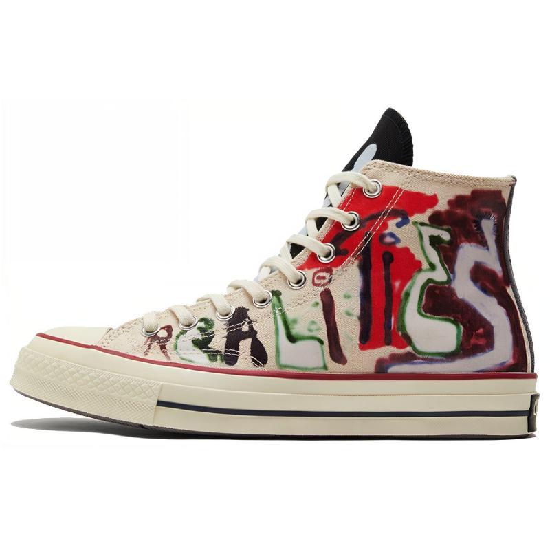 

Converse 1970s Come Tees x Chuck Taylor All Star Trendy Versatile High-Top Canvas Shoes Unisex White Red 36.5