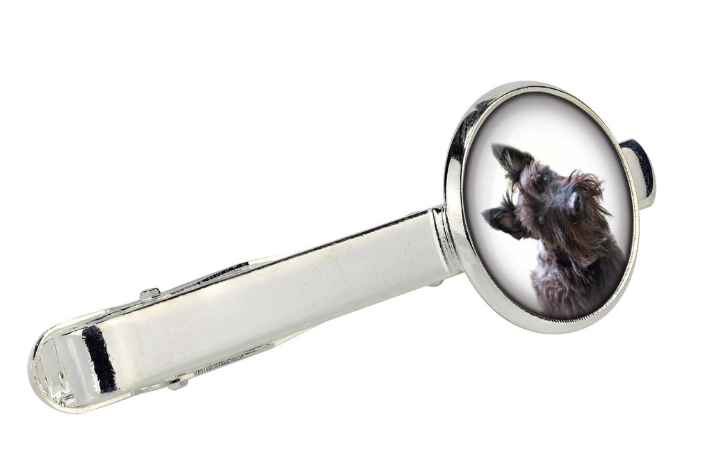 Scottish terrier, Aberdeen Terrier, Scottie, Aberdeenie - cufflinks and tie with your photo, a suit decoration, men's jewelry from the Art-Dog brand.