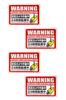 Rurumi Aluminum Reflective Security Sign, 30cm X 20cm, Security Plate, for Security Camera In Operation, Surveillance Camera Warning, Waterproof, Indo