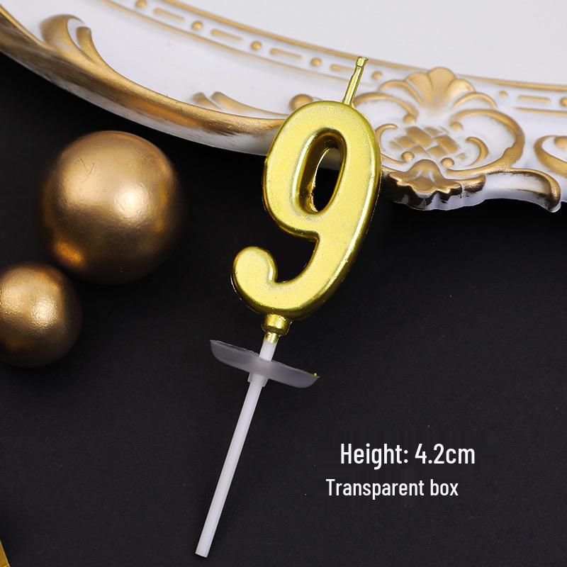 Gold Number Birthday Candles for Baby's First Birthday Cake Decoration Party Dessert Toppers