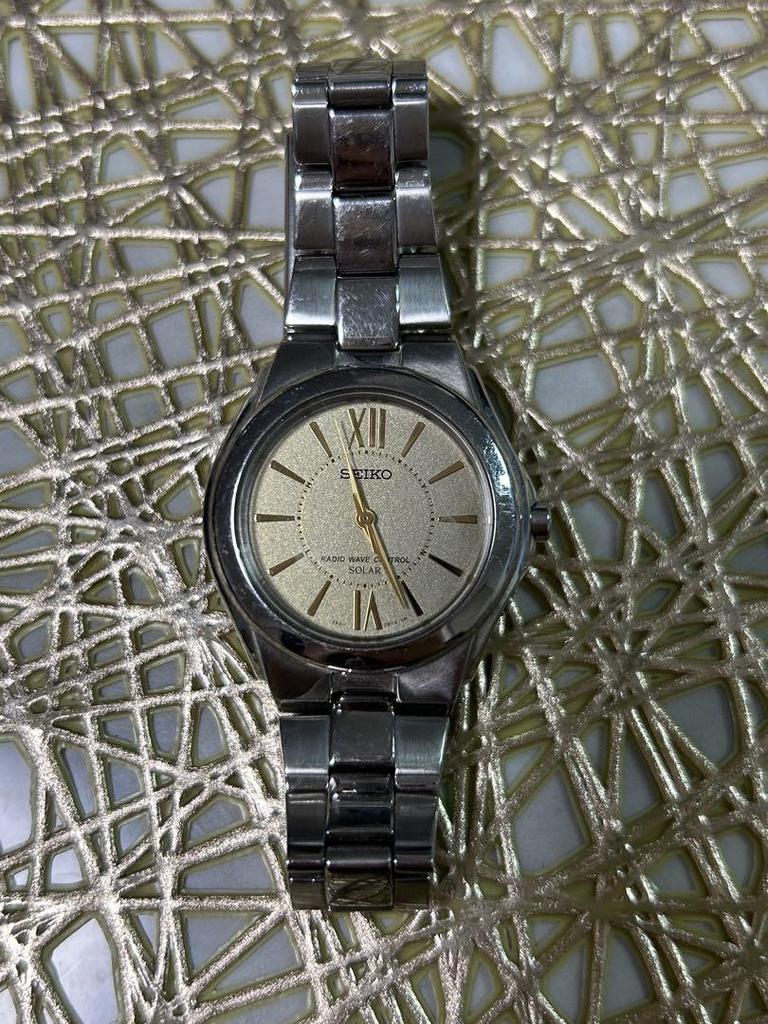 [USED] SEIKO Solar Radio-Controlled Watch Silver/Gold