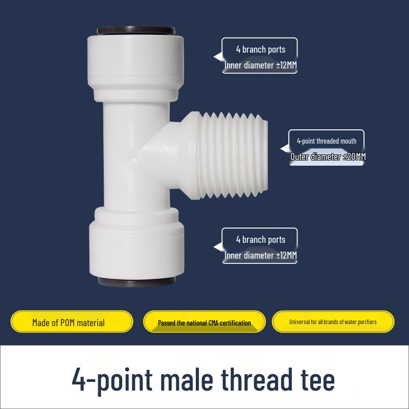 Trójnik do oczyszczacza wody z szybkozłączką 2-punktową do kuchni domowej