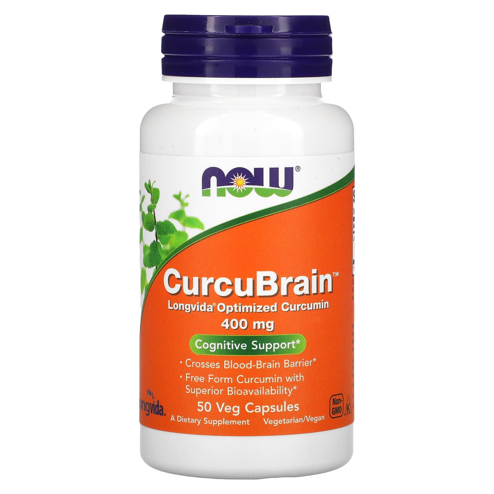 

NOW Foods, CurcuBrain, Когнітивна підтримка, 400 мг, 50 вегетаріанських капсул
