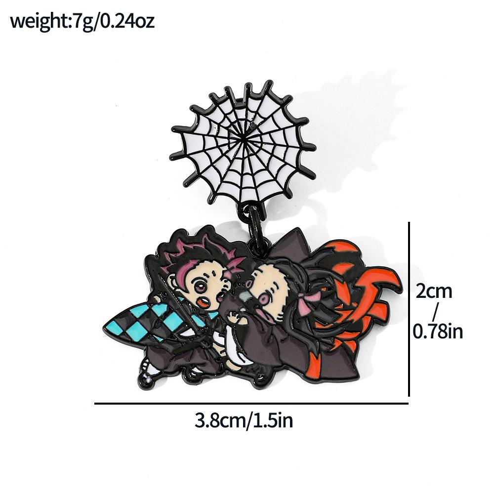 

RiMan Creative Ghost Slayer Blade Metal Badge You Bean Tanjiro My Wife Yishan Alloy Brooch