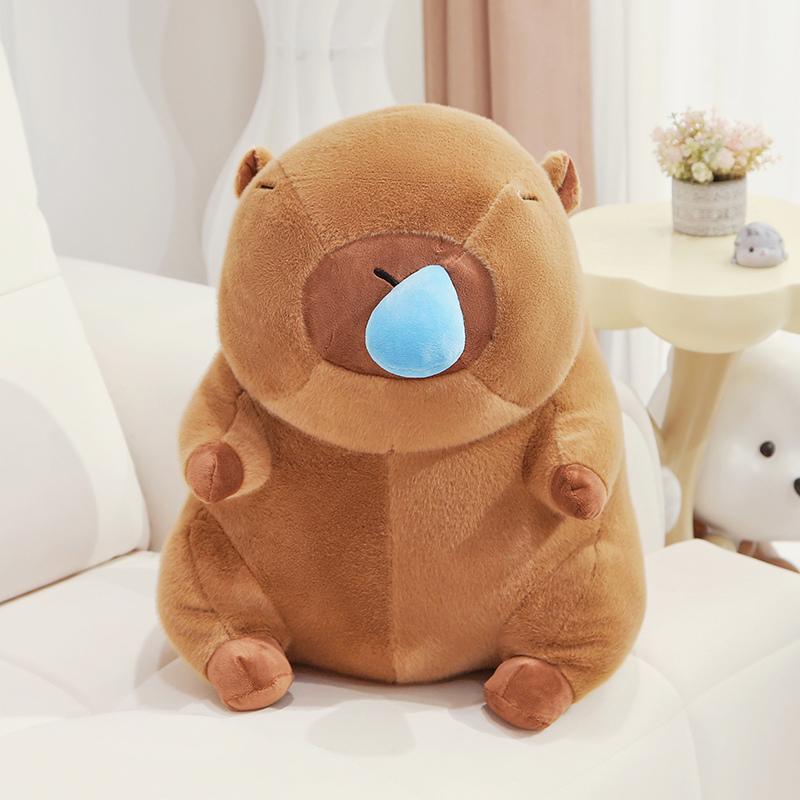 25cm Zittende Bruine Capybara Pop Pluche Speelgoed Gevuld Gesloten Ogen Kawaii Dier Pluche Knuffel Verjaardagscadeau 25cm