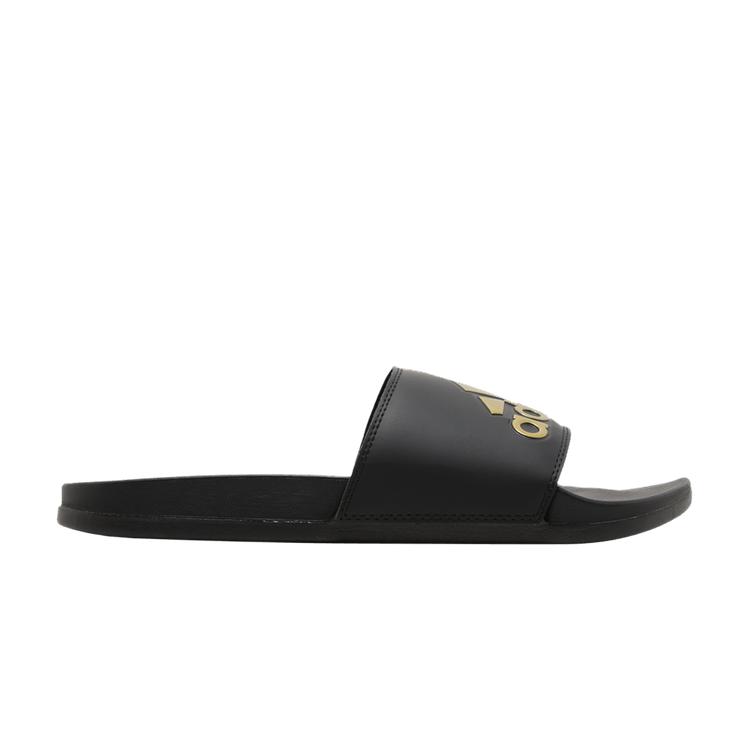Adidas Adilette Comfort Slide  Black Gold Metallic  36.5