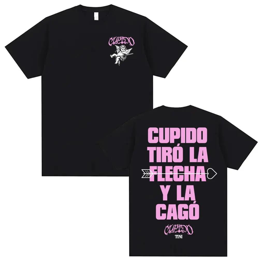 

Tini Stoessel Cupido Tiro La Flecha Y La Cago T Shirt Highend Luxury Y2k Short Sleeves Classic Oversized Hot Product Unisex Tee S