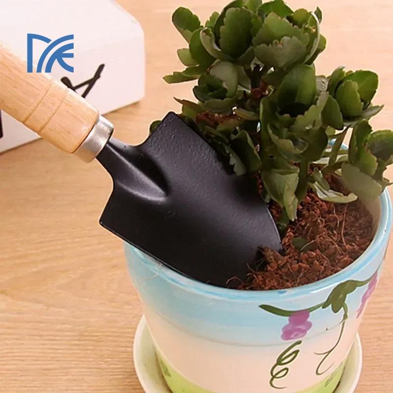 Gardening 3 Pcs Set Shovel Garden Iron Rake Indoor Flower Potted Loose Soil Grow Flowers Vegetable Planting Tools
