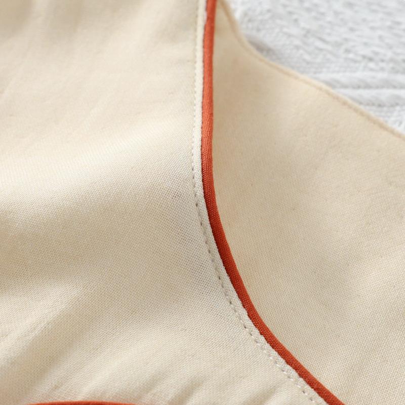 Spring / Summer Thin Chinese National Style Women's Pajamas Loose Bamboo Cotton Seven-quarter Sleeves Loungewear