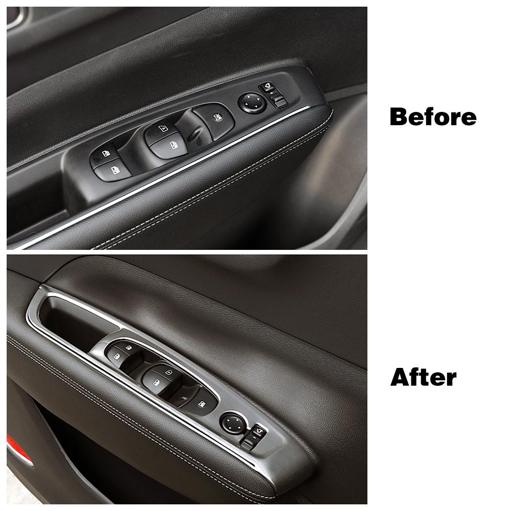 For Renault Koleos 2017- Car Styling Stainless Steel Interior Molding Frame Cover Trim Matte Silver Sticker For Samsung