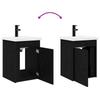 Bathroom Vanity Unit with Faucet Black Oak