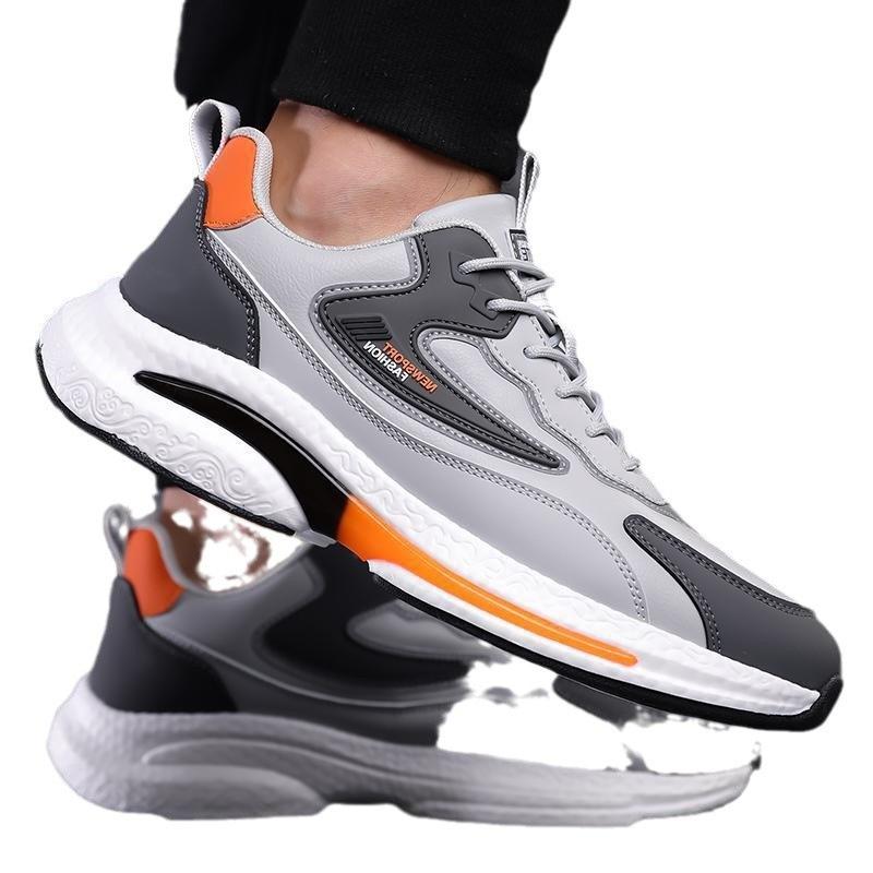 Vår nya herrskor i mesh, avslappnade sportskor, moderiktiga, mångsidiga, bekväma, andningsbara herrskor, läderskor