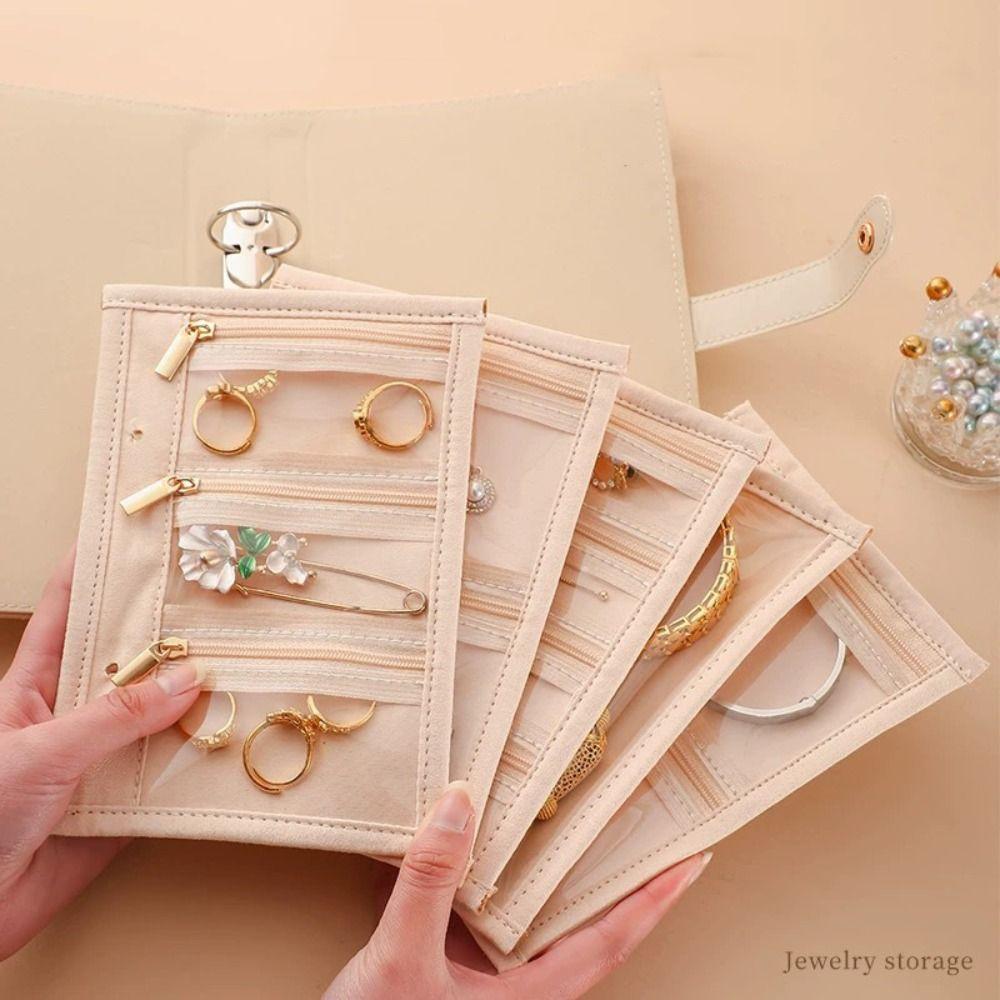 Transparent Velvet Jewelry Packing Bag Bracelet Rings Jewelry Storage Case Outdoors