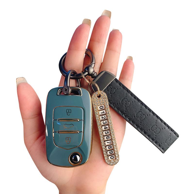 Baojun Key Case: Fits 510, 730, 310W, E100, E200, 530, 630; TPU Cover with Buckle for 360/560 Models