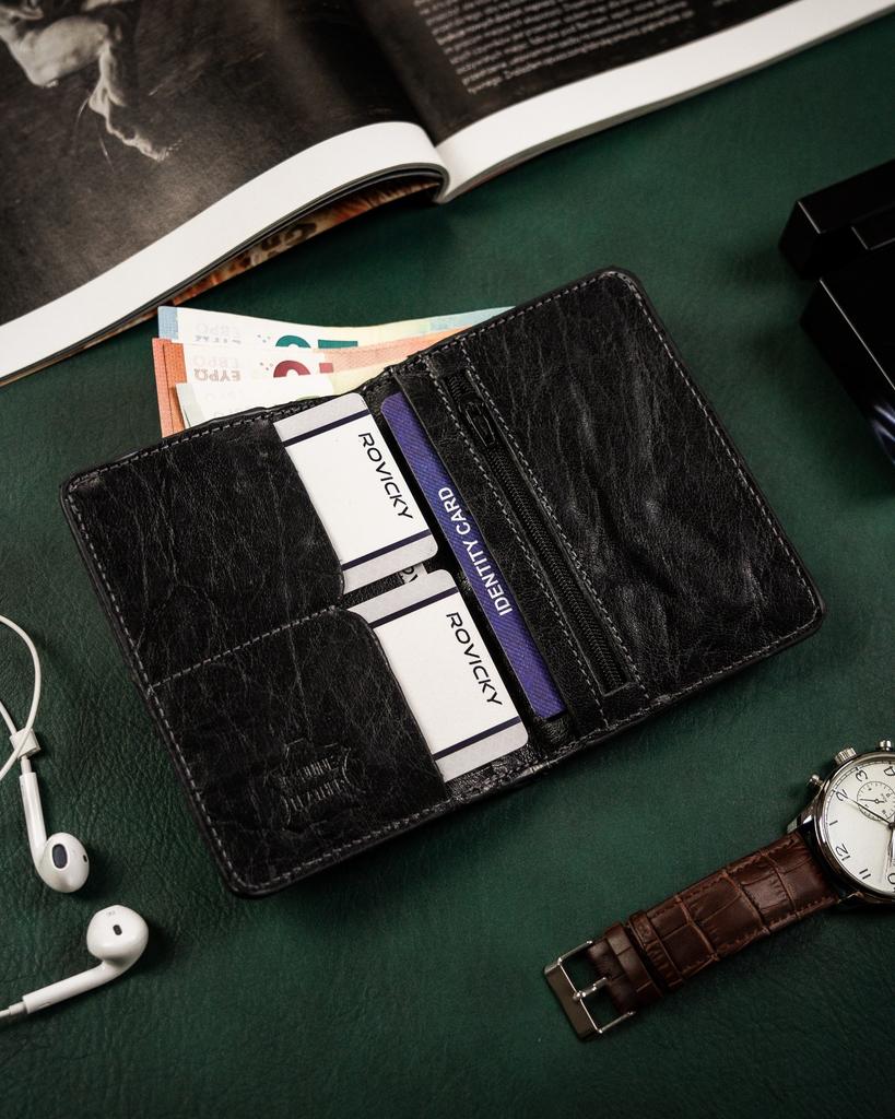OKL-CRCL Black Leather Document Case