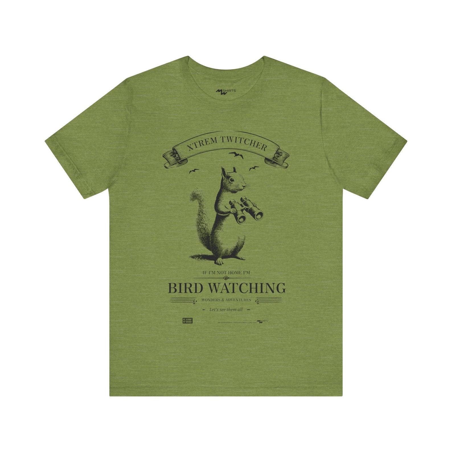 XTREM TWITCHER Birdwatcher Squirrel Series T-Shirt - Vintage Engraving 3XL