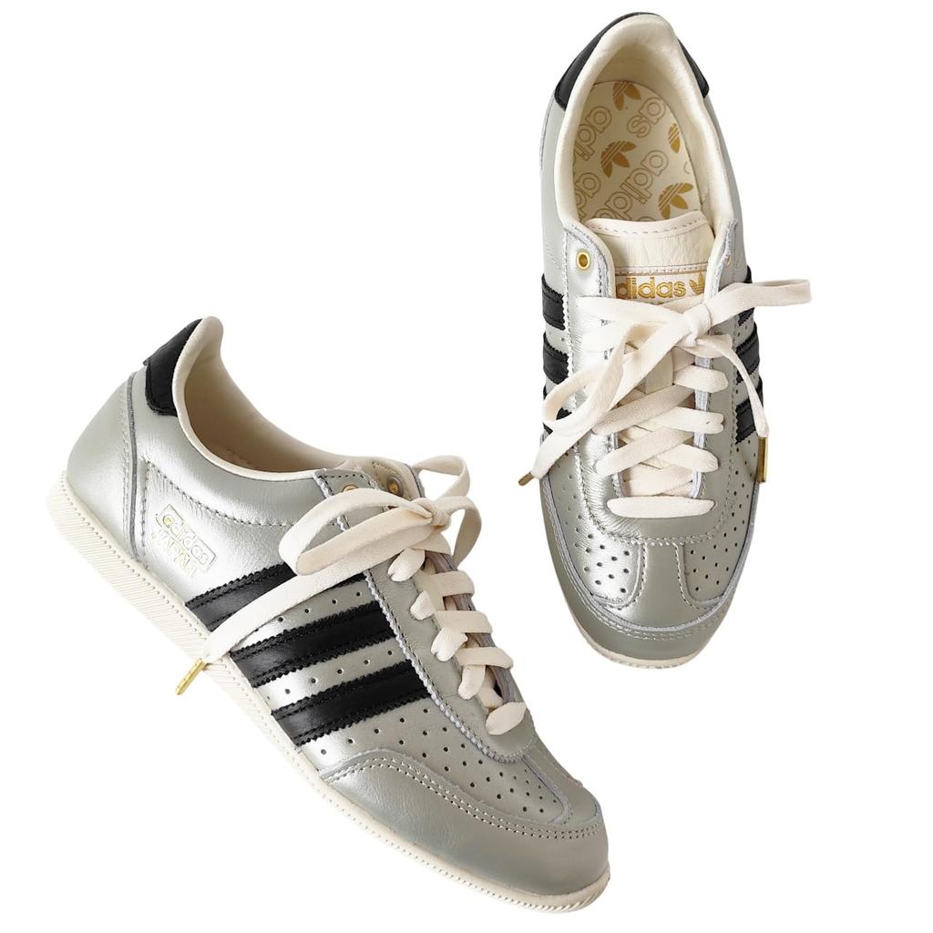 adidas Originals JAPAN W Metallic Sneakers - Alumina/Core Black 24.0cm JS4015