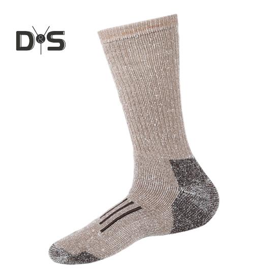 1 Pair Unisex Winter Socks High-tube Wool Socks for Hiking Sports Machine Washable Keep Warm Anti-slip Daily Stockings