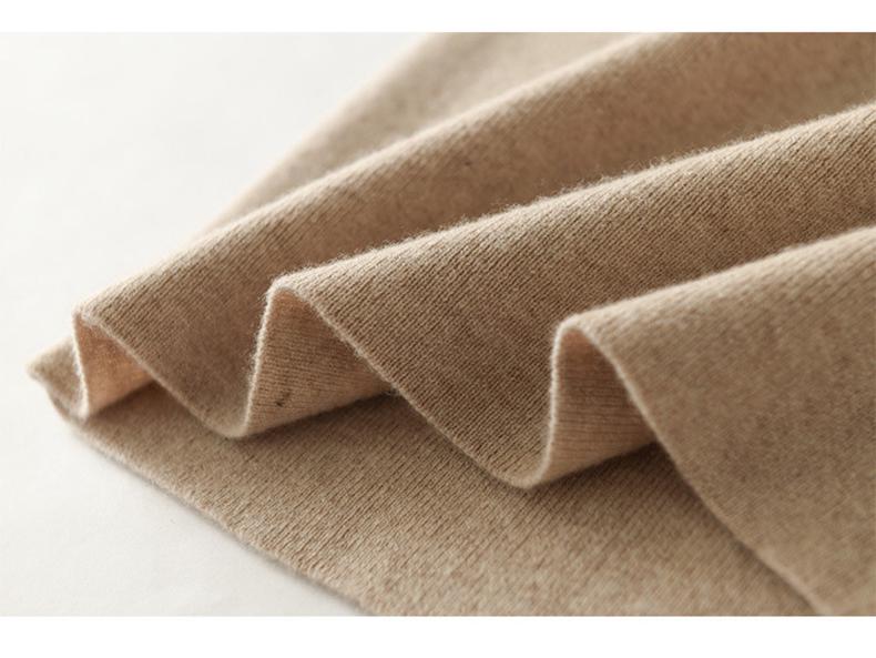 High-Waisted Slim Cashmere Knit Midi Skirt - Hip-Hugging 100% Wool Pencil Skirt for Women, Thickened for Autumn and Winter.