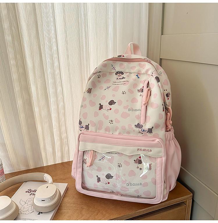 Schoolbag New High-value Japanese Fresh and Sweet Cute Puppy Backpack Junior High School Students Lightweight Large-capacity Backpack