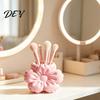 Soft Touch Desktop Storage Satin Flower Pen Holder, Petal Design Desk Organizer, Durable Elegant Organizer PLA Container, for Home Office School