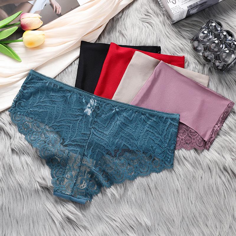 Lenjerie intimă nouă din dantelă fără cusături pentru femei, sexy, cu talie joasă, transparentă, chiloți respirabili, chiloți solizi invizibili, chiloți ușori, lenjerie intimă moale și confortabilă, obraznică